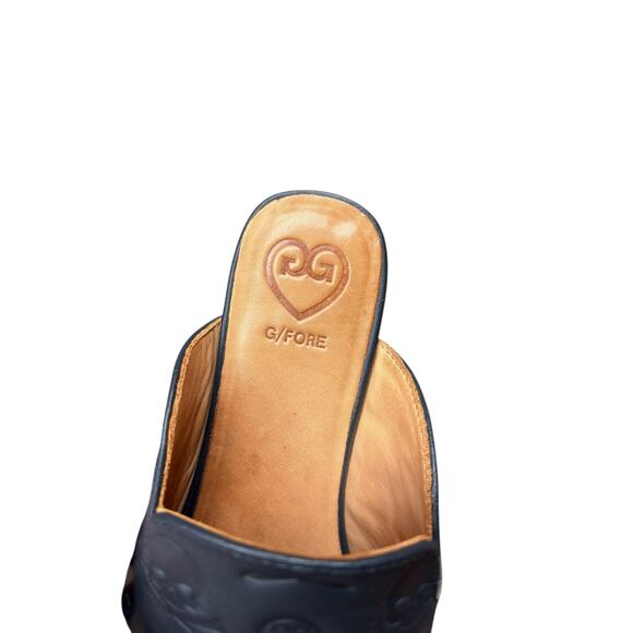 G/FORE Women's Debossed Skull and Bones Mule Street Shoes - Twilight - 8.5 - Picture 7 of 11